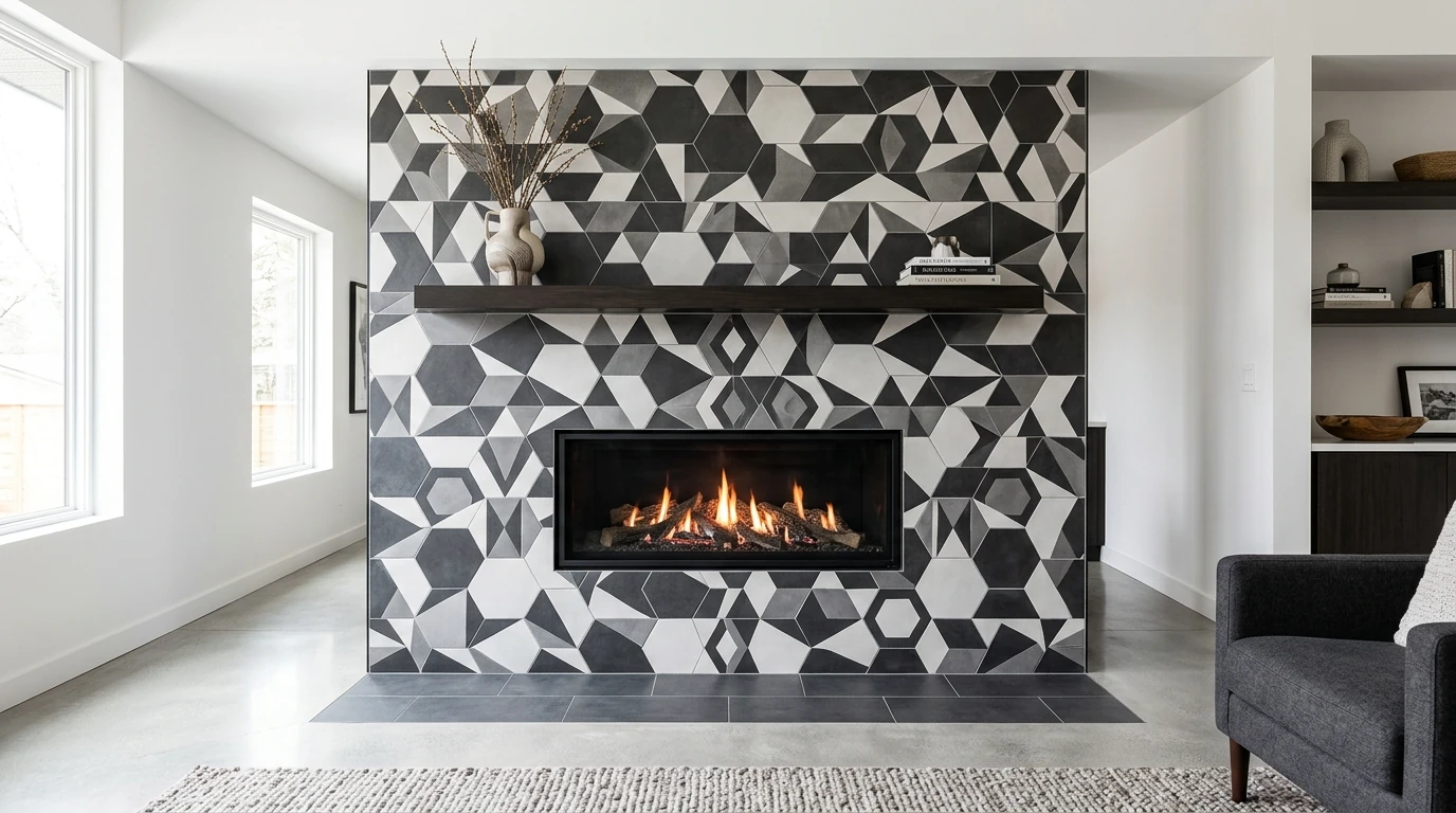 Modern Fireplace Wall Ideas for a Cozy Statement Feature idea 14