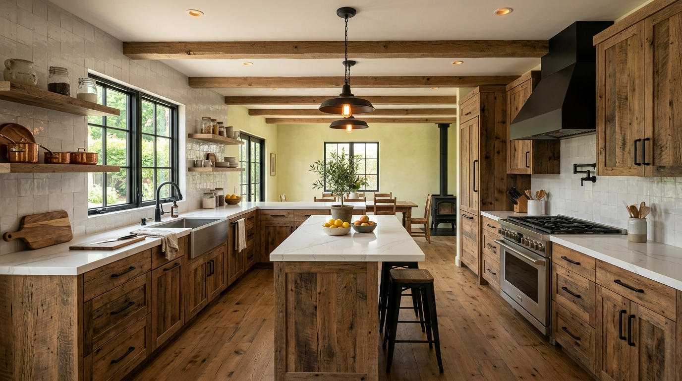 13 Modern Rustic Kitchen Ideas for Warm Contemporary Style