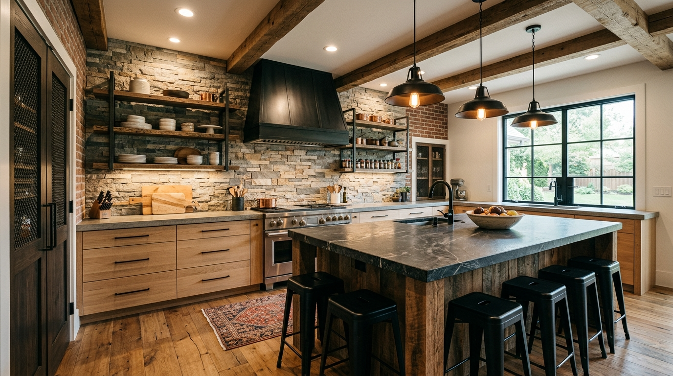 Modern Rustic Kitchen Ideas for Warm Contemporary Style idea 13