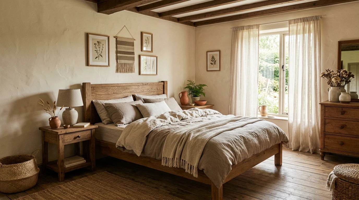 14 Natural Warm Earthy Bedroom Designs with Rustic Charm