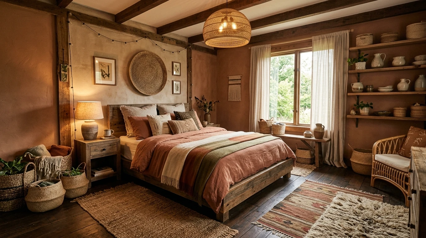 Earthy bedroom idea 13