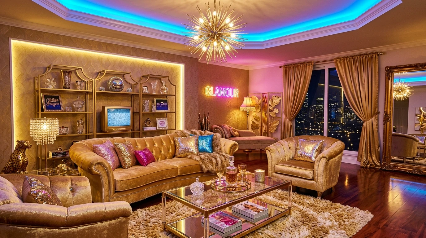 Nostalgic Y2K Living Room Ideas with Retro Flair idea 10