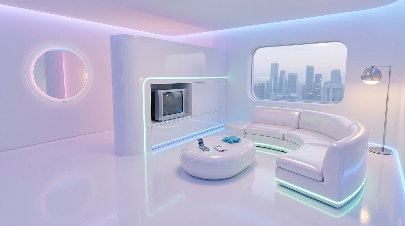 Nostalgic Y2K Living Room Ideas with Retro Flair idea 11