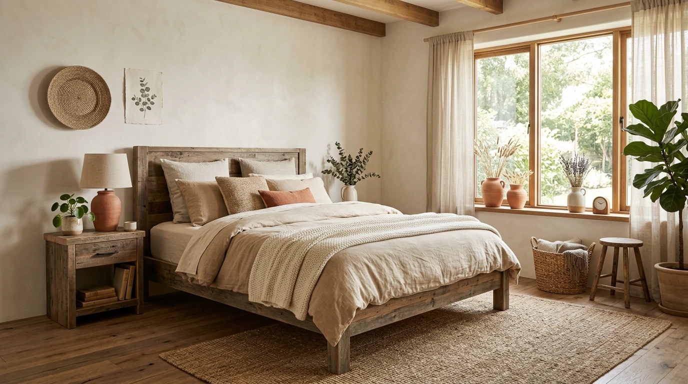14 Organic Natural Bedroom Designs with Sustainable Materials