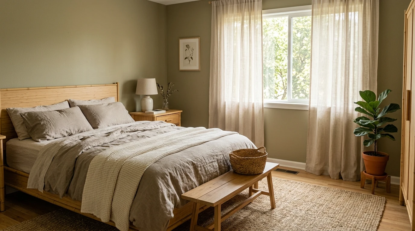 Organic natural bedroom idea 2