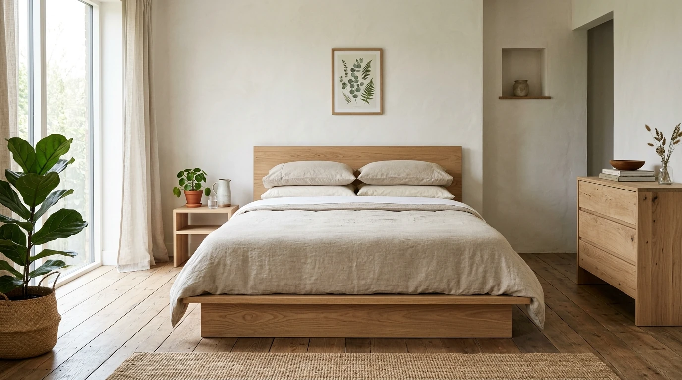 Organic natural bedroom idea 4