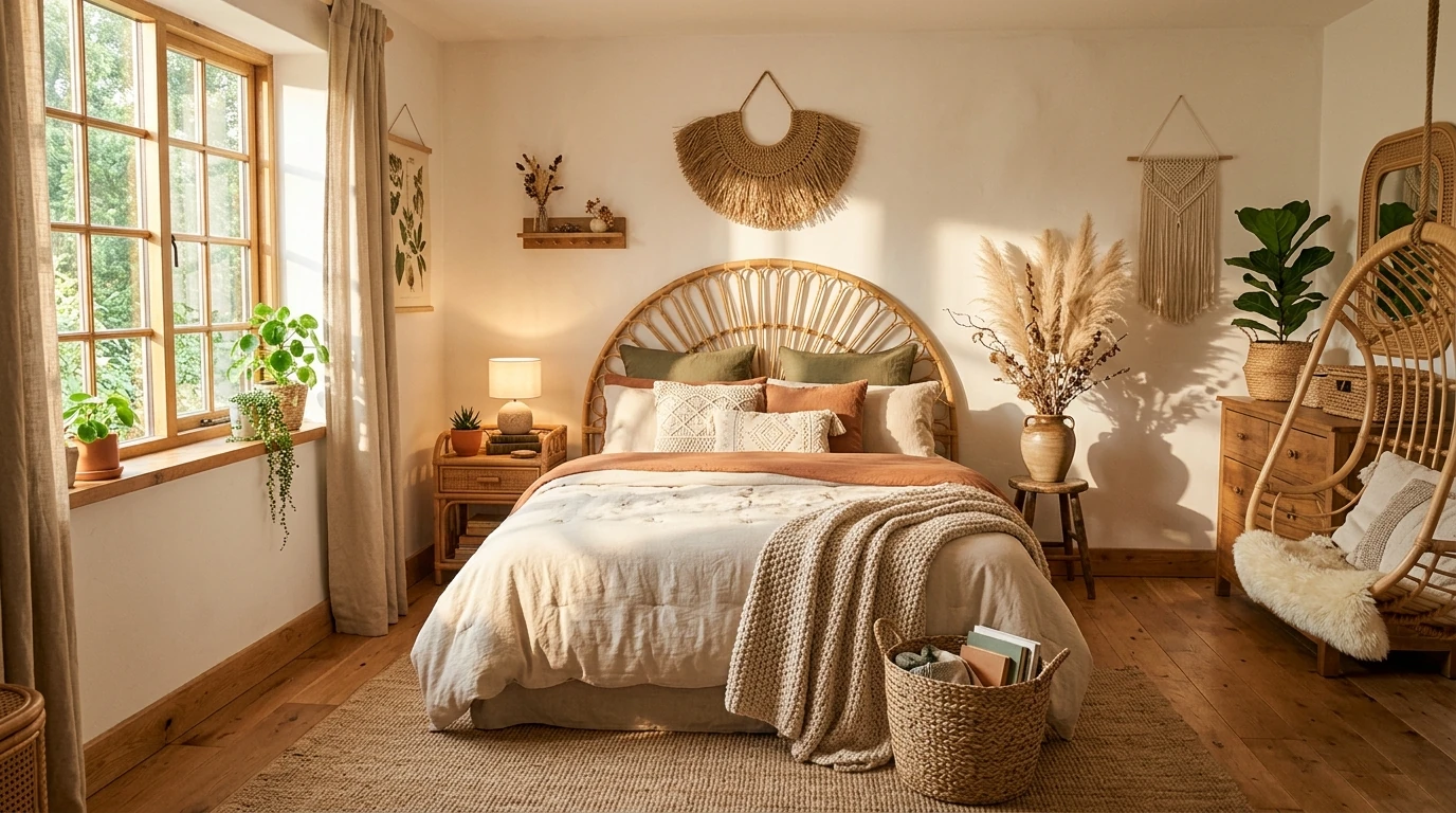 Organic natural bedroom idea 5