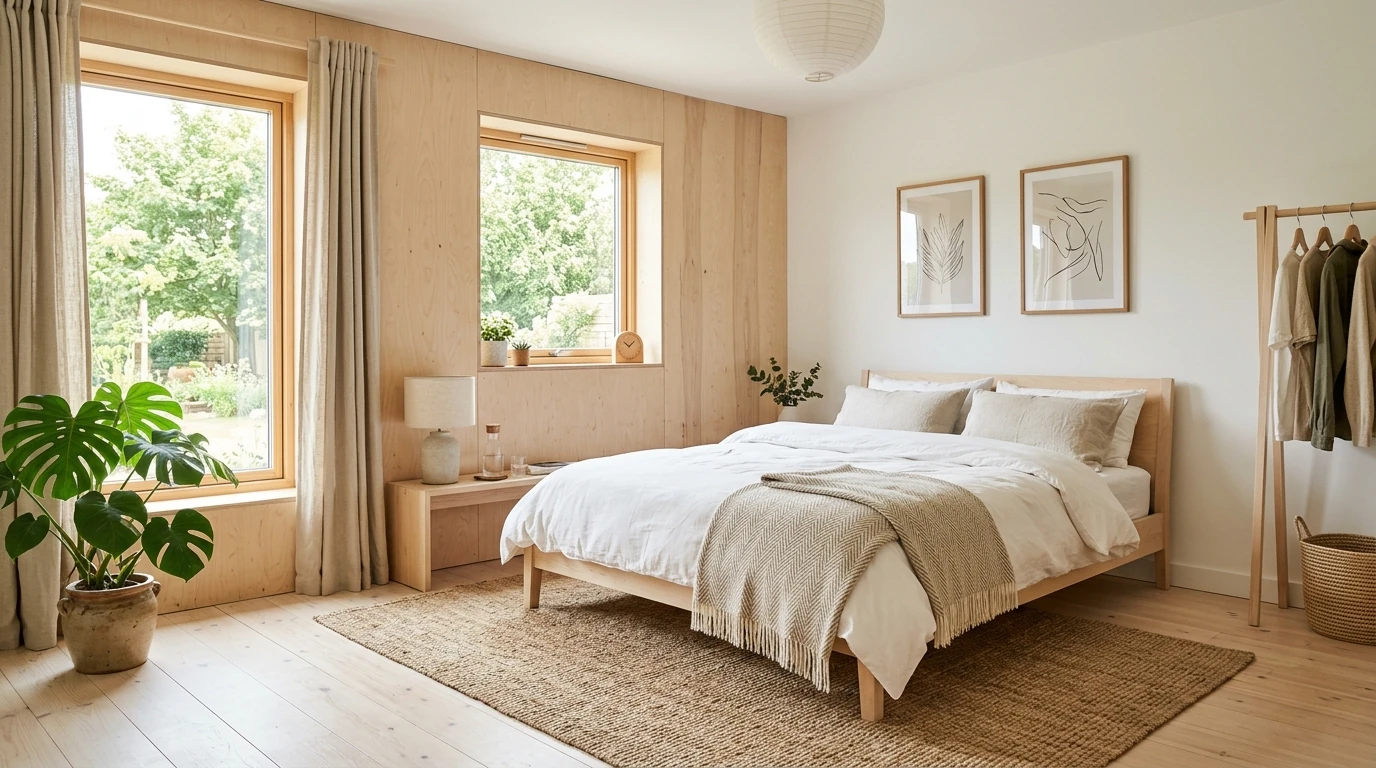 Organic natural bedroom idea 6