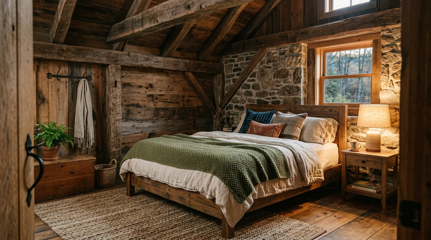 Organic natural bedroom idea 7