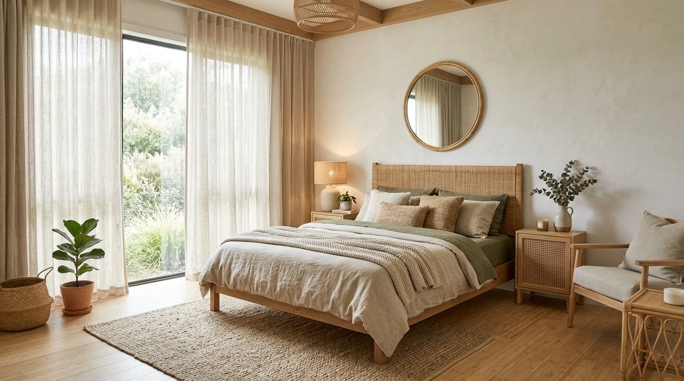 Organic natural bedroom idea 8