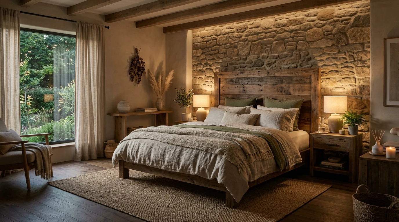 Organic natural bedroom idea 10