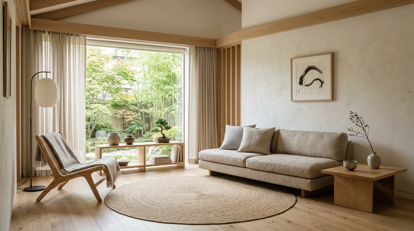 Serene minimalist living room idea 3