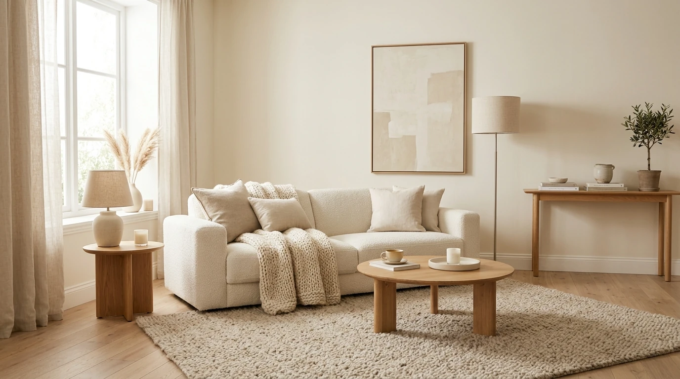 Serene minimalist living room idea 12
