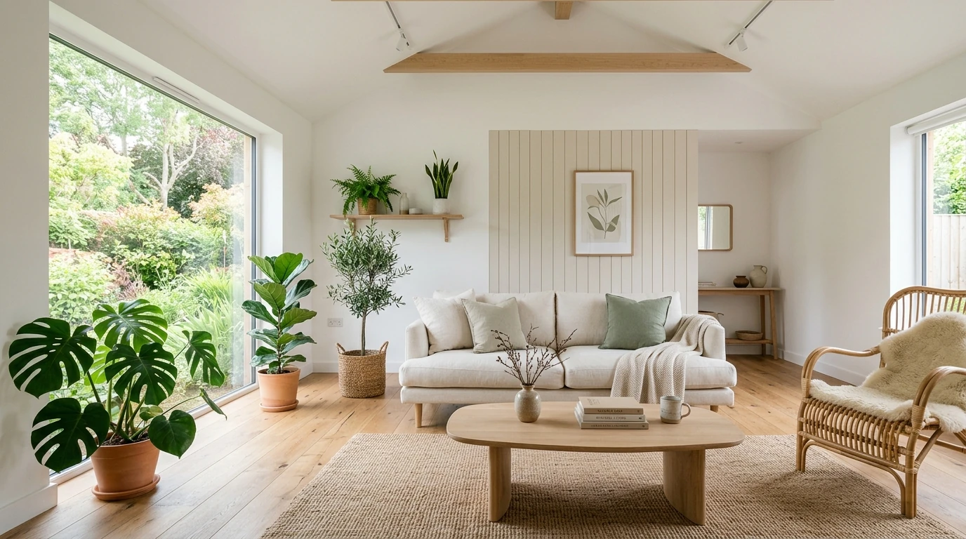 Serene minimalist living room idea 13