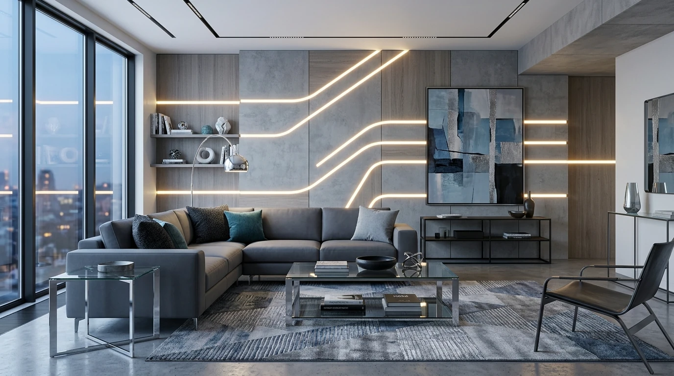 Contemporary living room idea 8