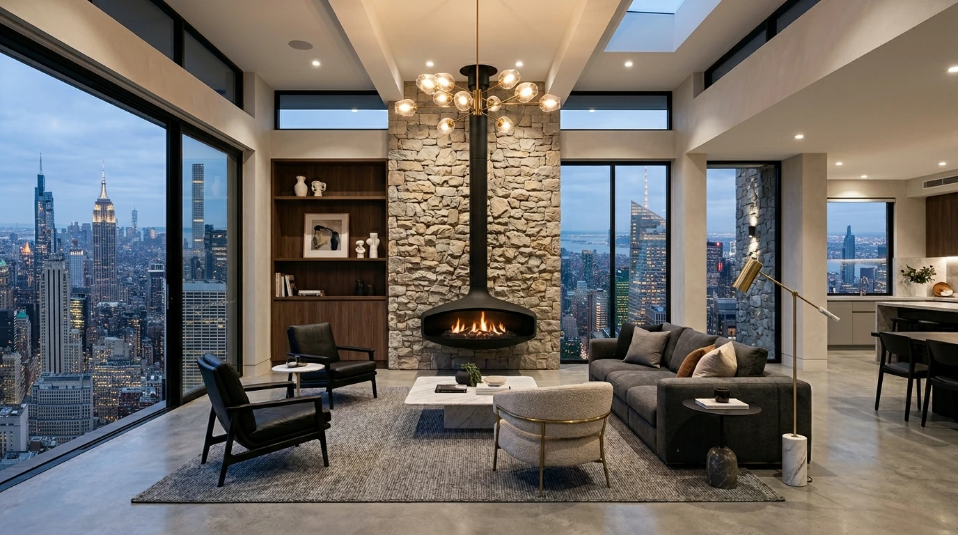 Contemporary living room idea 10