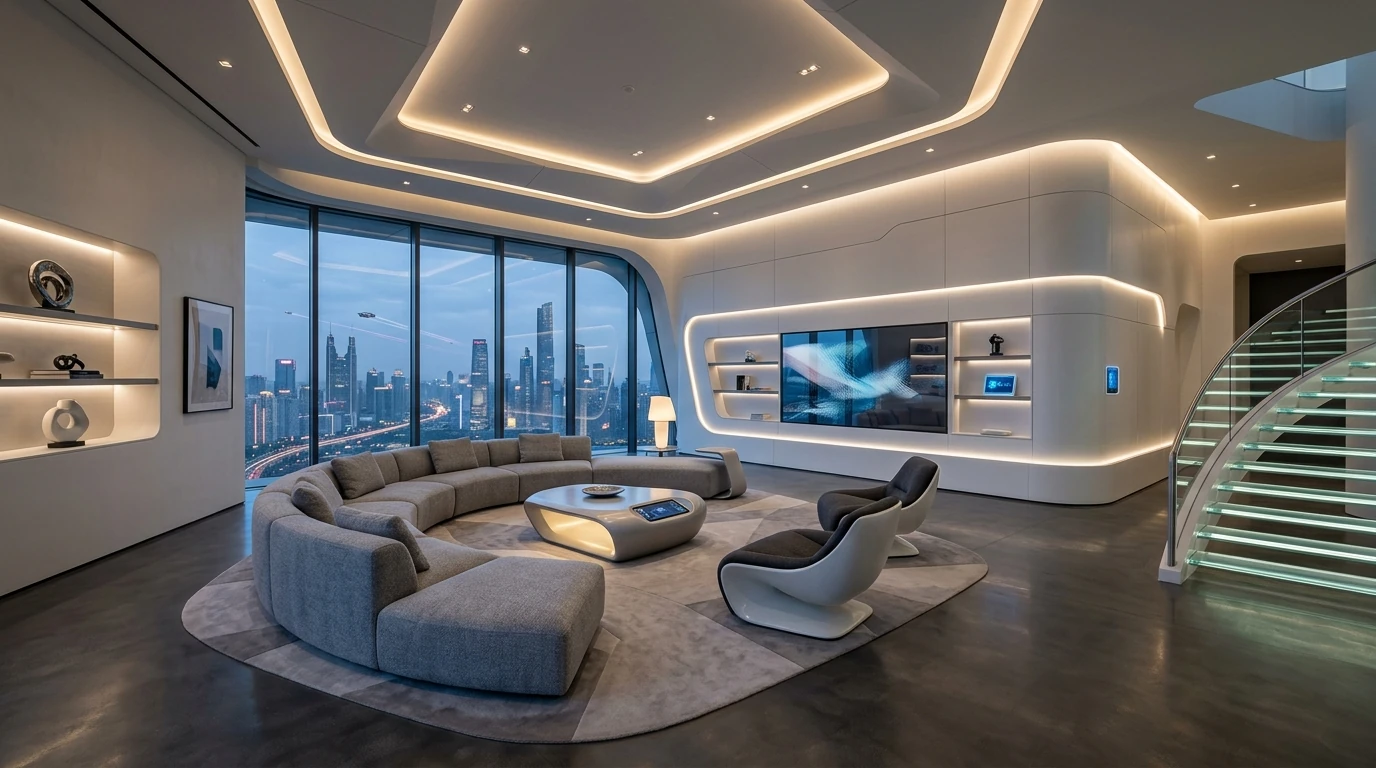 Contemporary living room idea 13