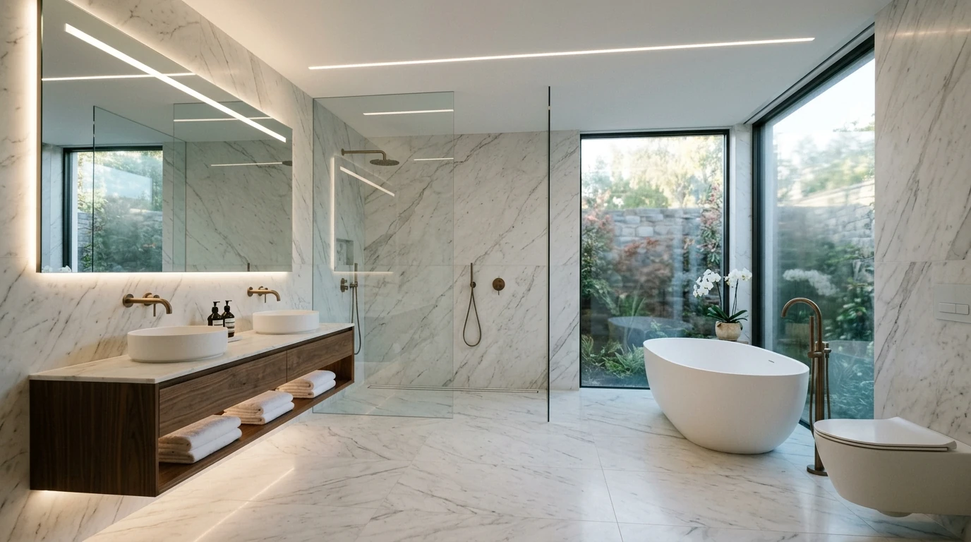 Sleek Modern Bathroom Design Ideas with Clean Lines idea 14