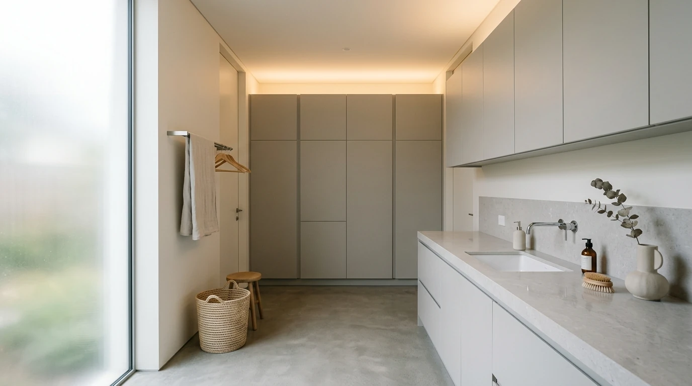 Sleek modern laundry idea 13