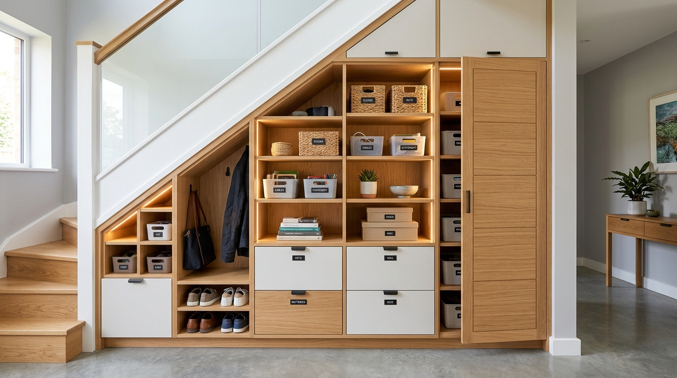 Smart Under Stair Storage Ideas for Unused Spaces idea 10