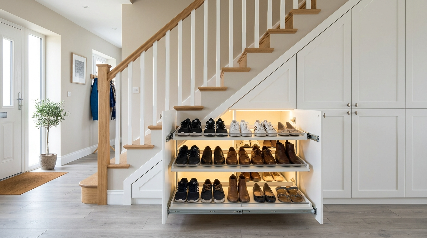 Smart Under Stair Storage Ideas for Unused Spaces idea 12