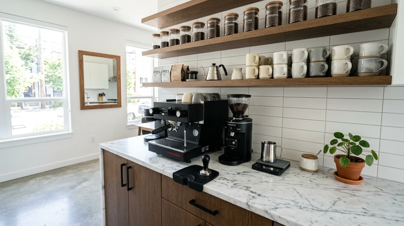 14 Trendy Coffee Bar Station Ideas for Home Cafes