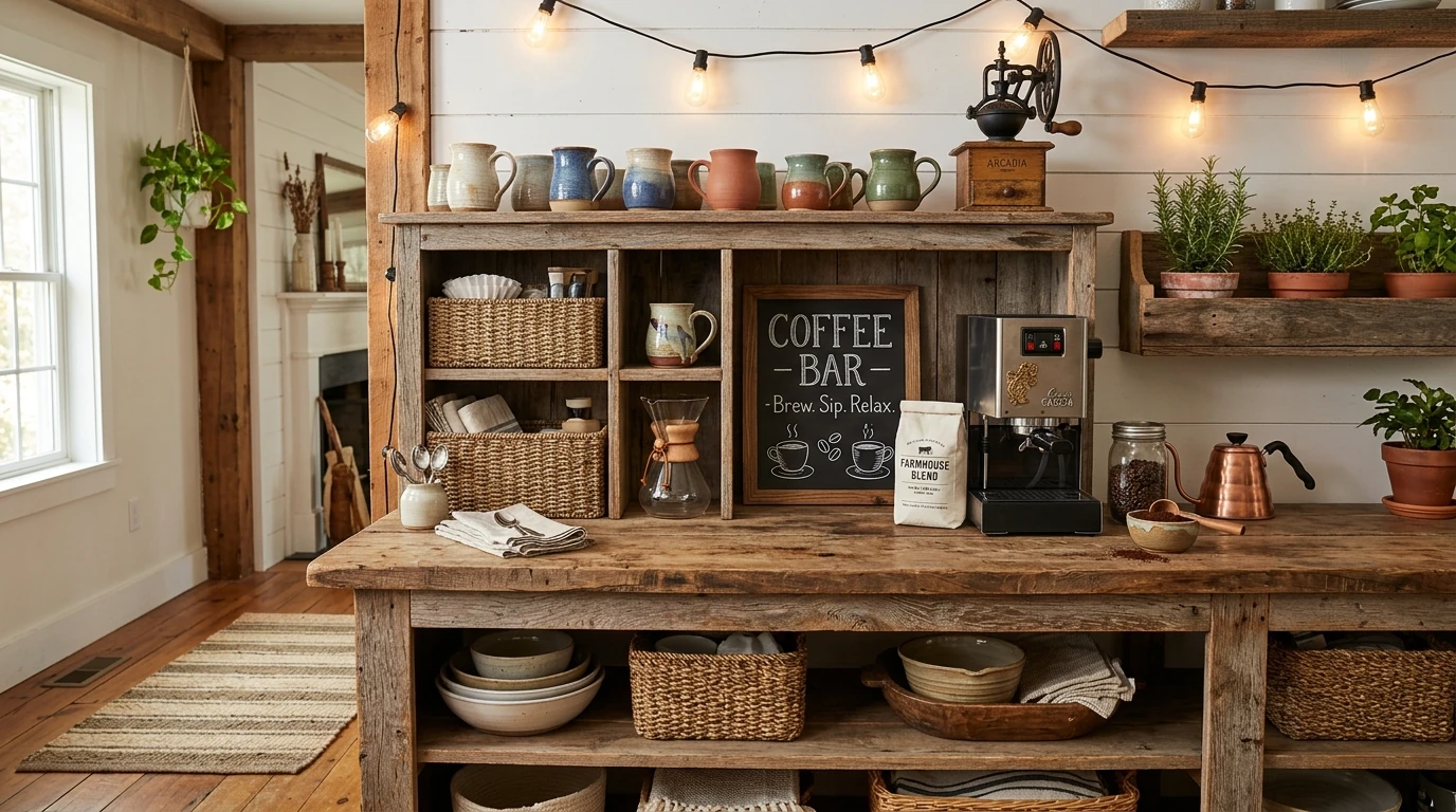 Trendy Coffee Bar Station Ideas for Home Cafes idea 2