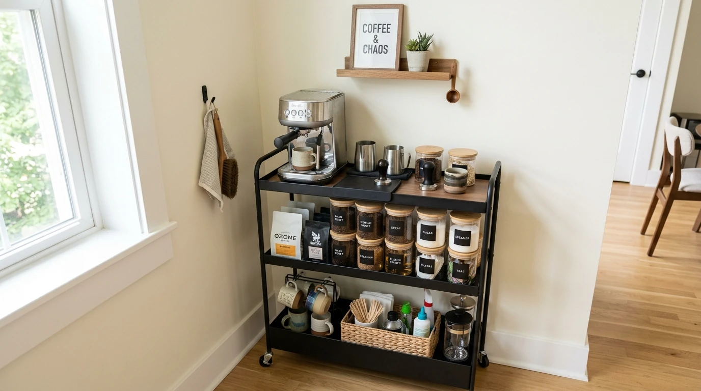 Trendy Coffee Bar Station Ideas for Home Cafes idea 5