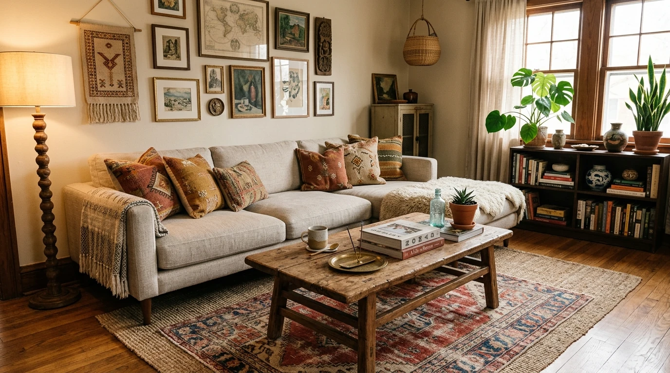 Warm cozy eclectic home idea 2