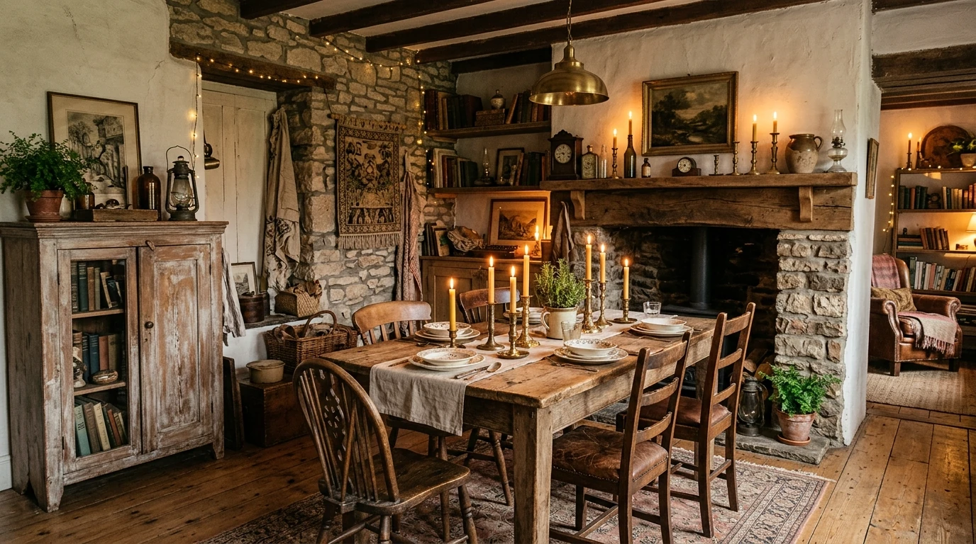 Warm cozy eclectic home idea 6