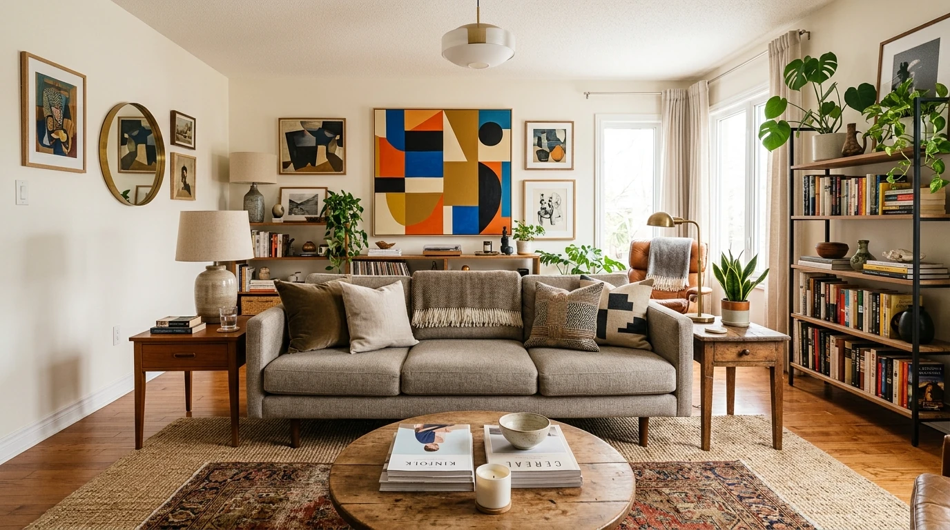 Warm cozy eclectic home idea 7