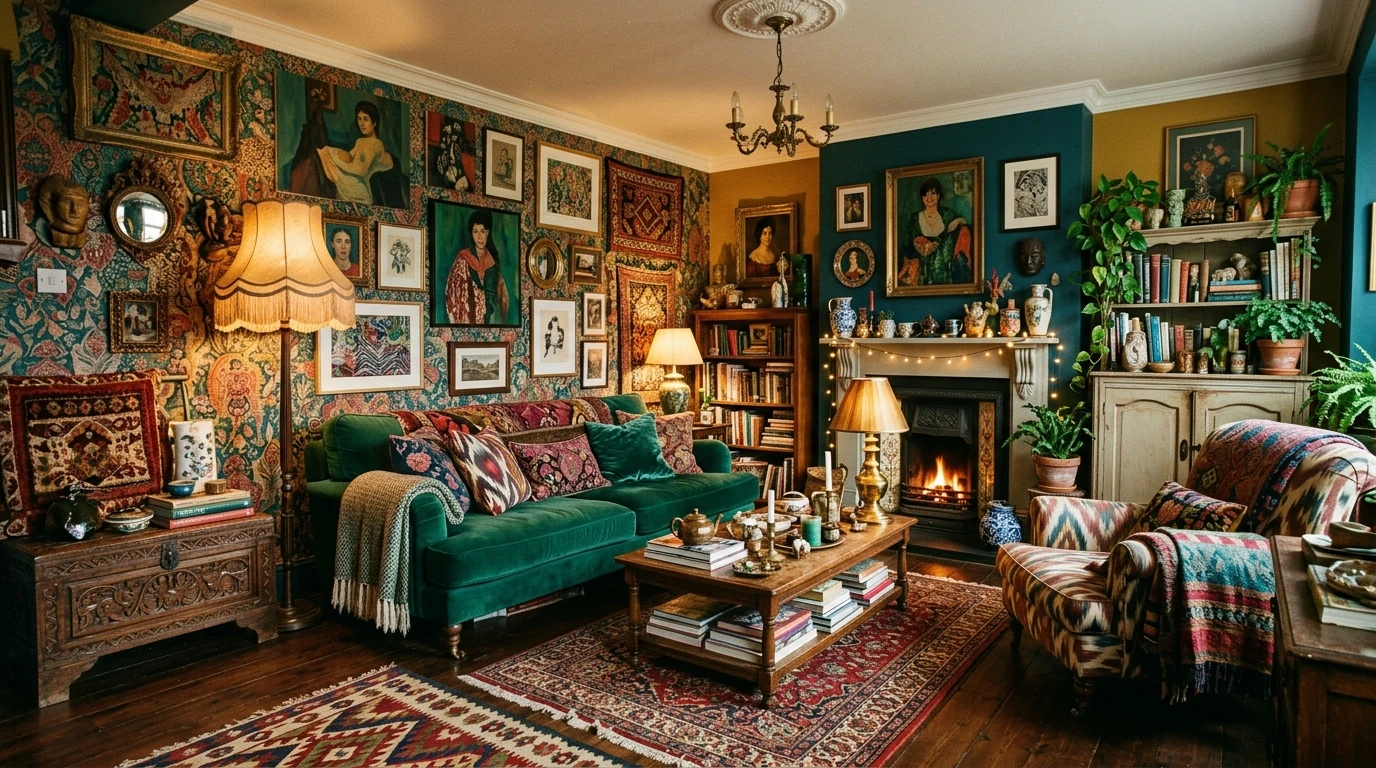 Warm cozy eclectic home idea 11