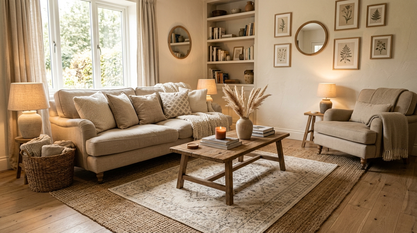 Warm Neutral Living Room Ideas for Timeless Comfort idea 12